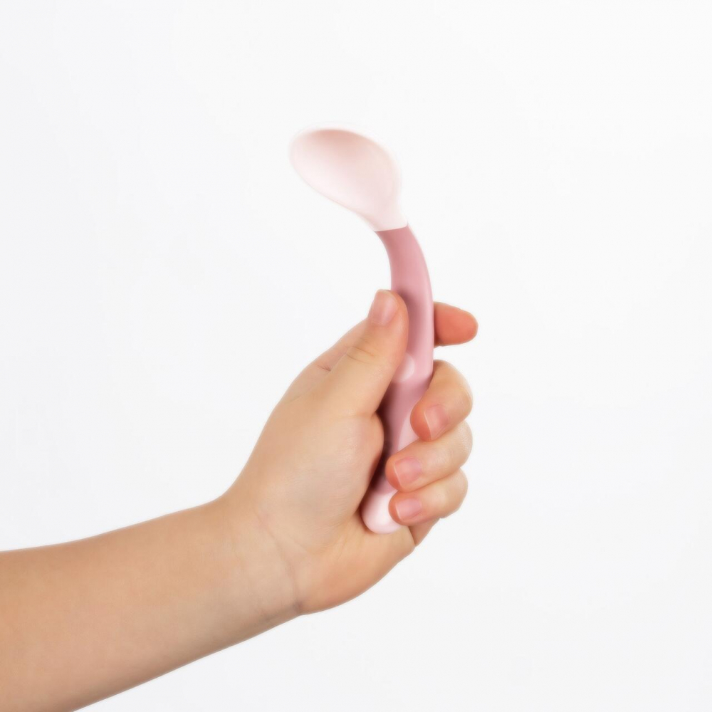 Tacămuri Flexibile Reer Roz, 6+ Luni - imagine 3