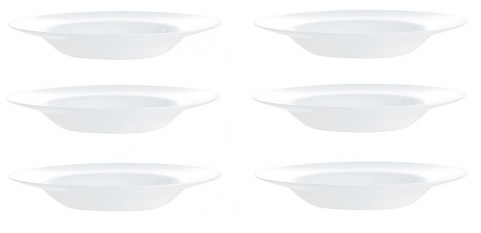Set 6 Farfurii Opal Alb 28 cm OEM