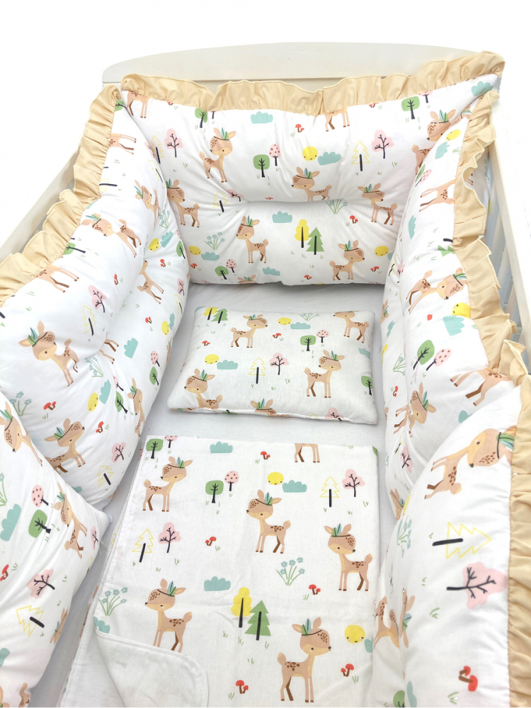 Set Lenjerie Patut Deseda 120x60 cu 6 Aparatori