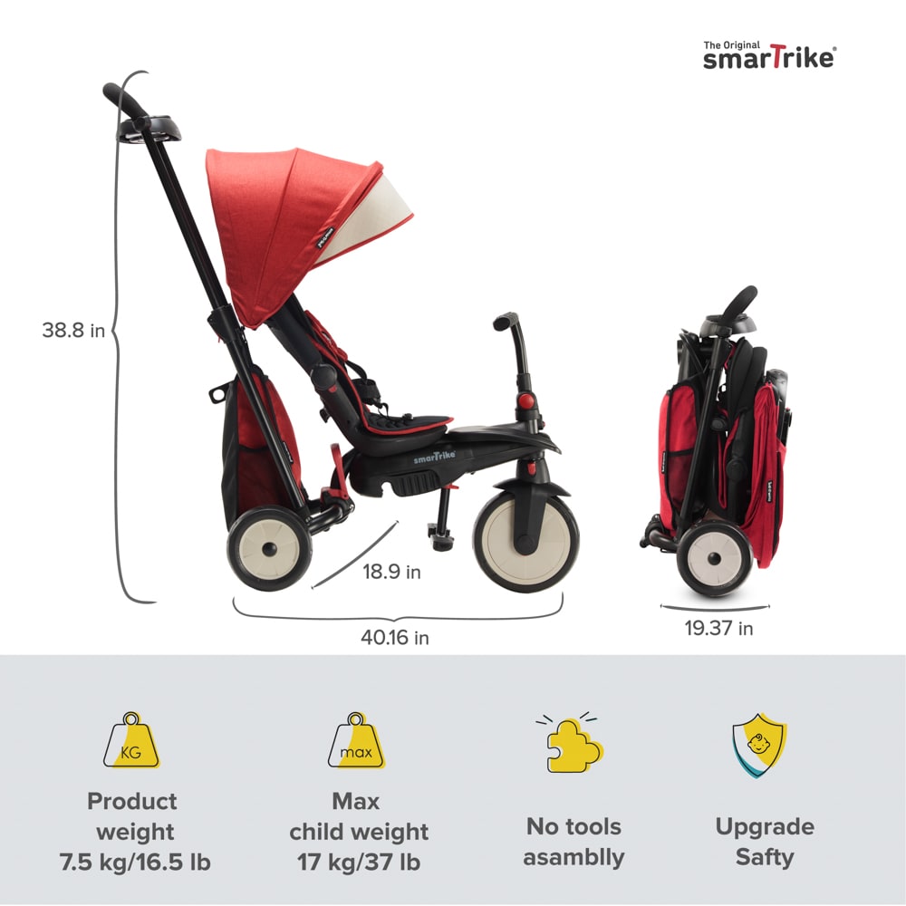 Smart Trike STR5 Rosu 7 in 1 Ultrapliabila - imagine 8