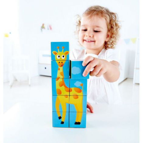 Hape Puzzle Jungla din Lemn, 6 Animale - imagine 3