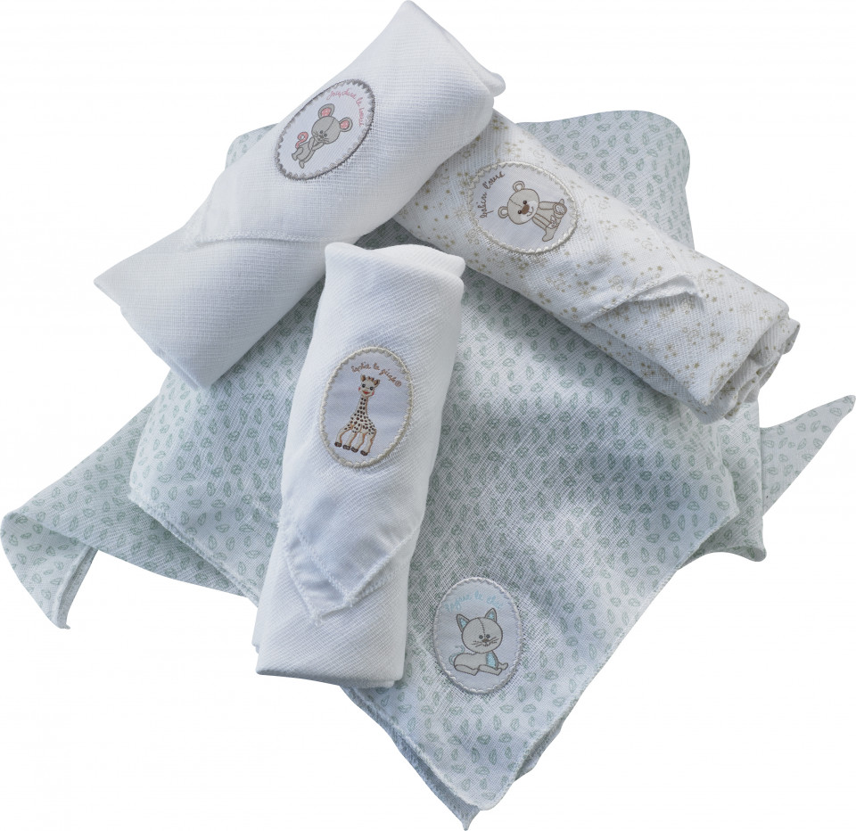 Set 4 scutece bumbac Vulli, 70x70 cm