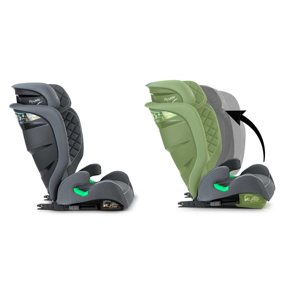 Scaun Auto Nukido Louis ISOFIX 100-150 cm Gri - imagine 5