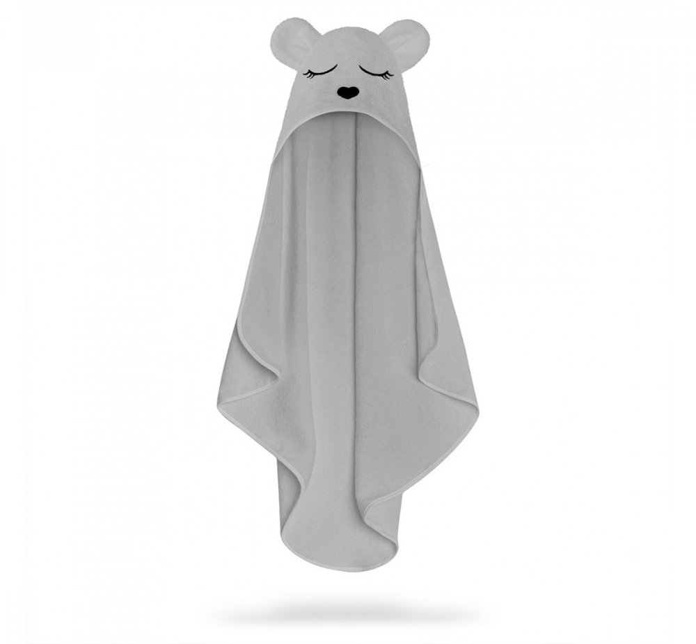 Prosop Bambus cu Glugă BabySteps S Teddy Grey - imagine 6