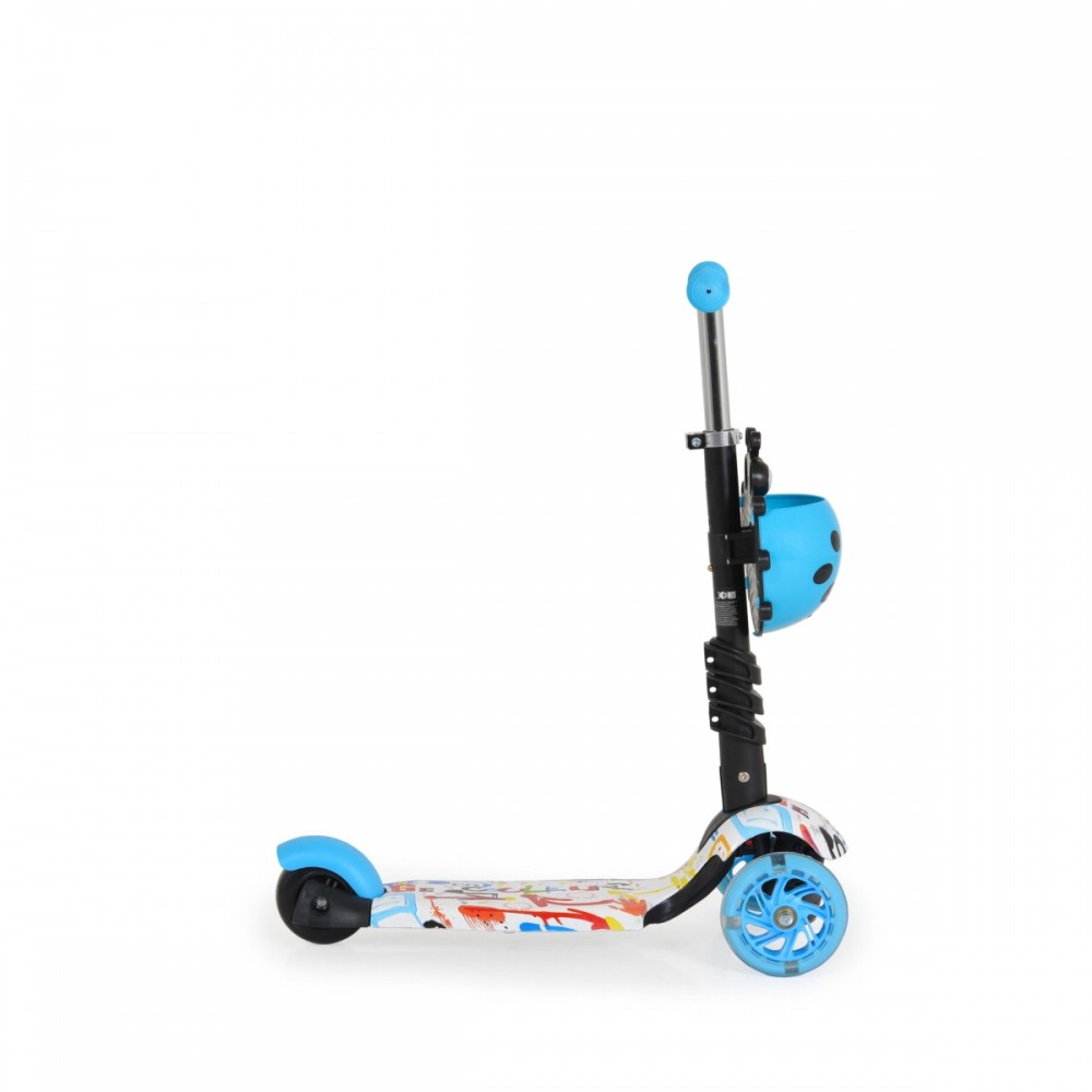 Trotineta Moni 3in1 Blue, cu Maner Parental - imagine 2