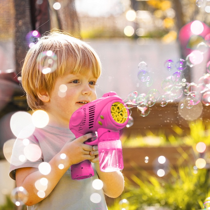 Pistol Baloane Sabun Turbo Bubble Pink Malplay - imagine 10