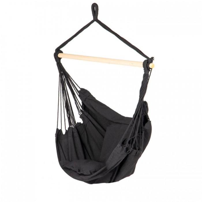 Scaun hamac ModernHome negru cu perne - relaxare - imagine 6