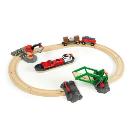 Set Port cu Nava Marfa Brio | Jucarie Trenulete - imagine 9