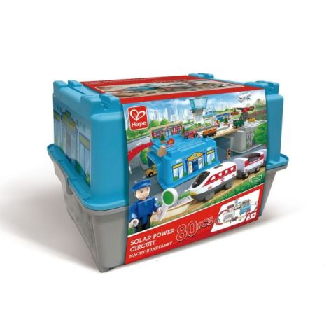 Hape Set Tren Metropola | 80 Piese din Lemn - imagine 2