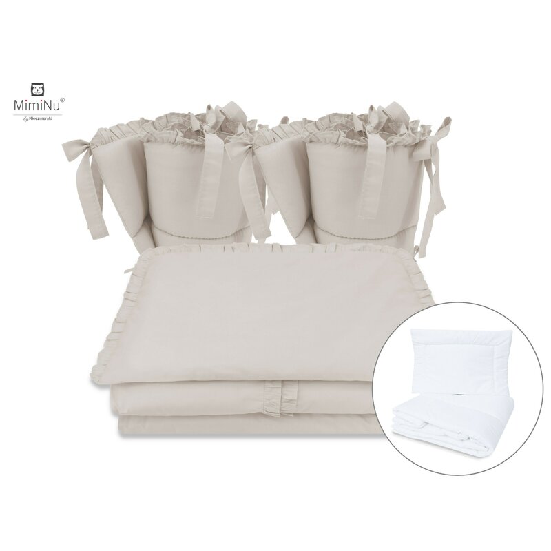 Set Lenjerie Patut 6 Piese Miminu Royal Beige - imagine 5