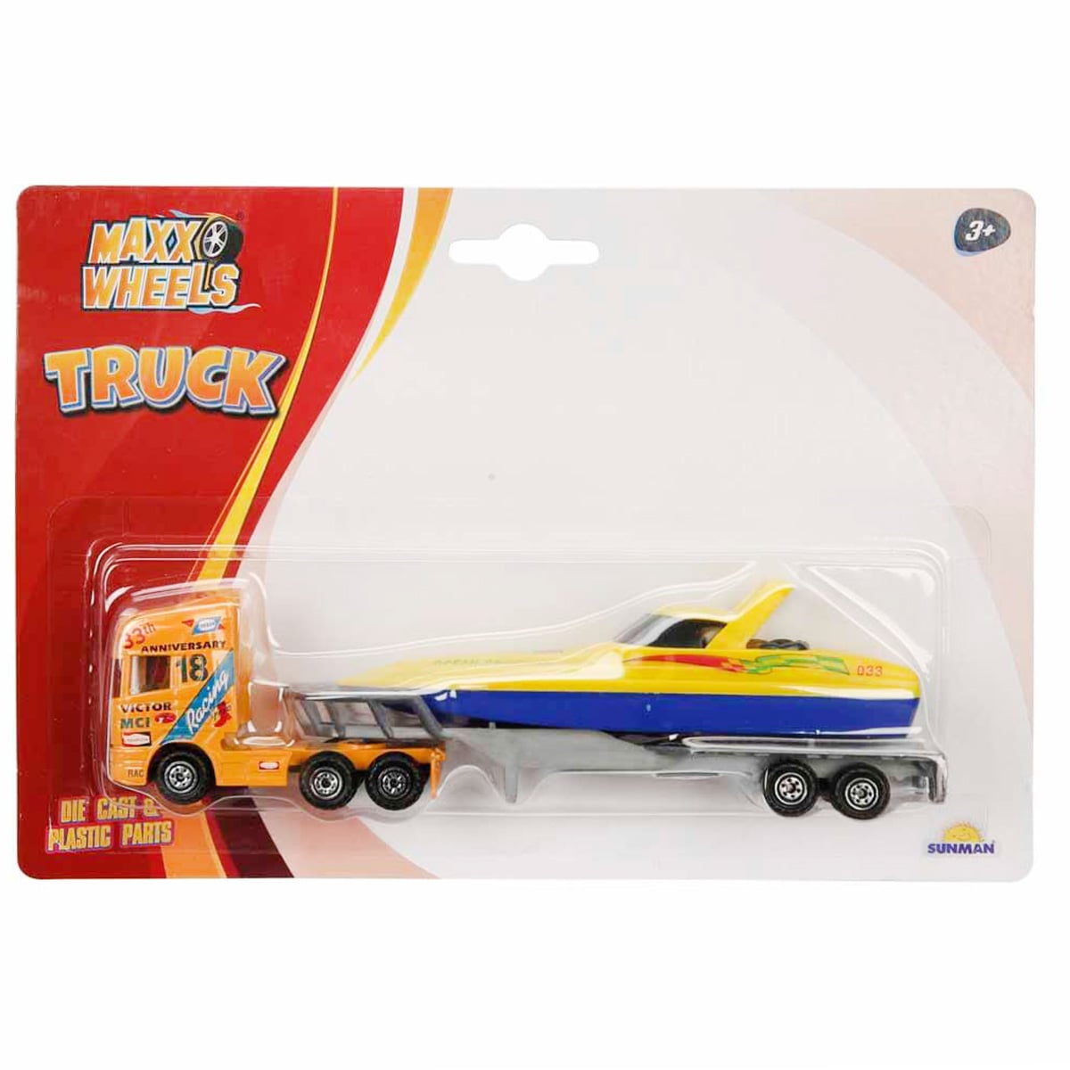 Set Transportator cu Barca Maxx Wheels