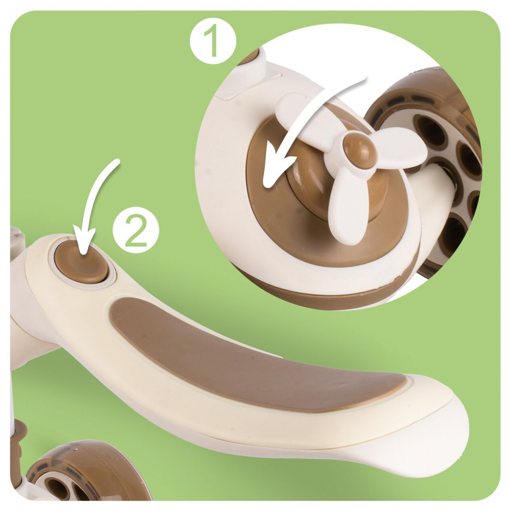 Trotineta Malplay 3-in-1 cu Scaun si LED - imagine 2