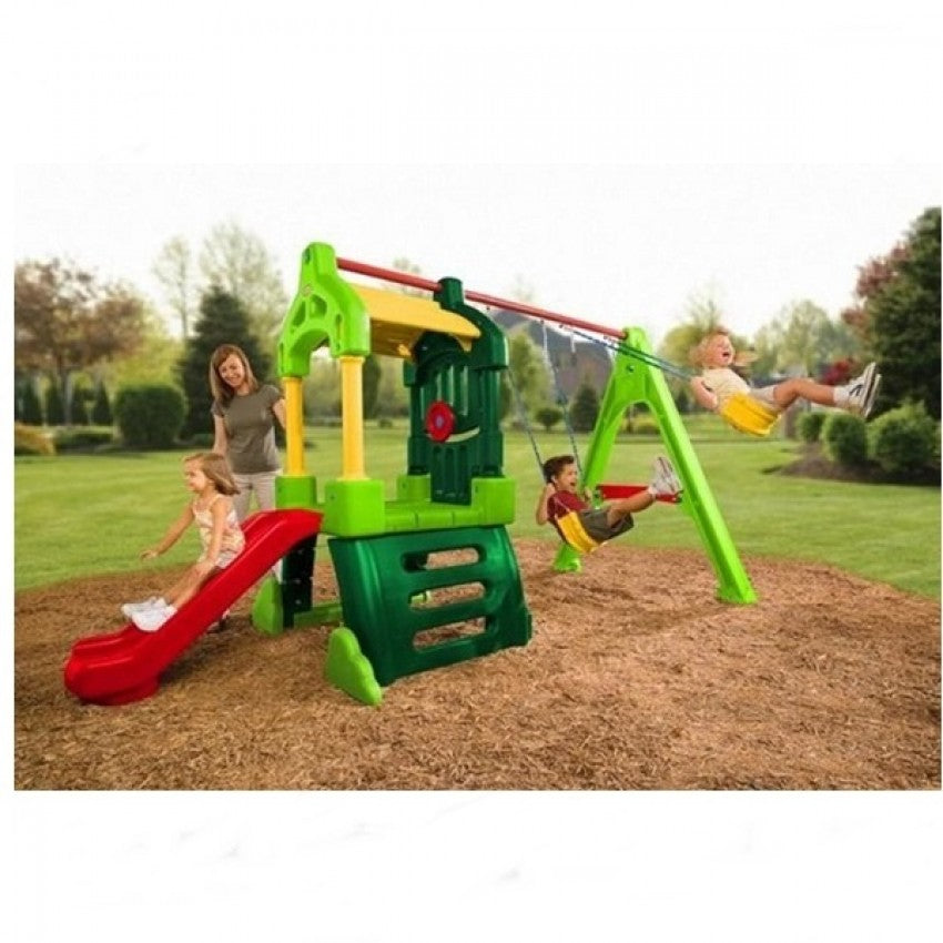 Spațiu de joacă Little Tikes Clubhouse cu tobogan