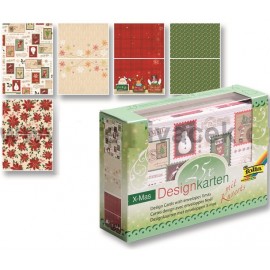 Set 25 Felicitări Crăciun Folia Paper cu Glitter - imagine 3