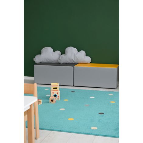 Puf Gri-Galben Moje Bambino - Confort Creață - imagine 5