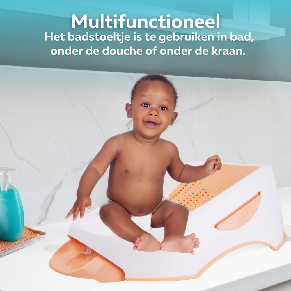 Suport Baie Little Mom Soft Pink 2in1 Ergonomic - imagine 5