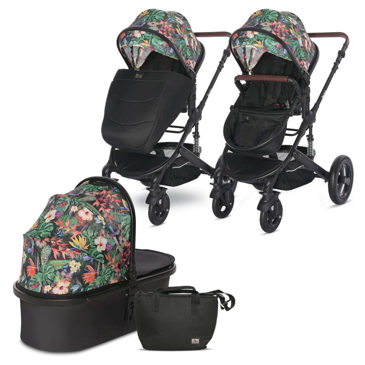 Lorelli Boston 2in1, Carucior Transformabil, Tropical flowers