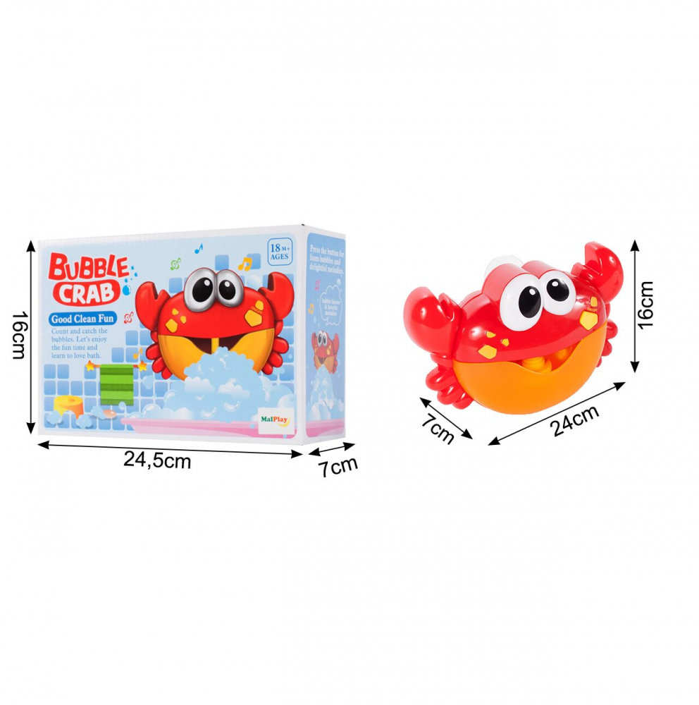 Jucărie Baie MalPlay Crab Muzical cu Spumă - imagine 7