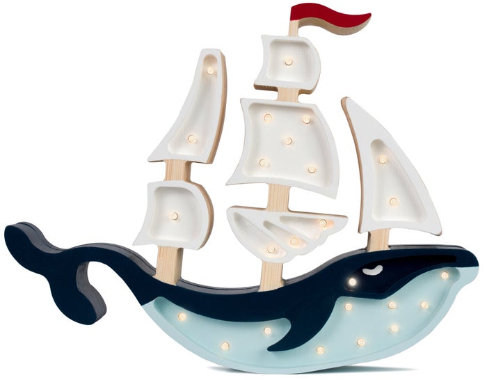 Little Lights Vapor Navy - Lampa lemn manual - imagine 4