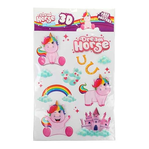 Set Stickere Perete 3D Unicorn Toi-Toys - imagine 5