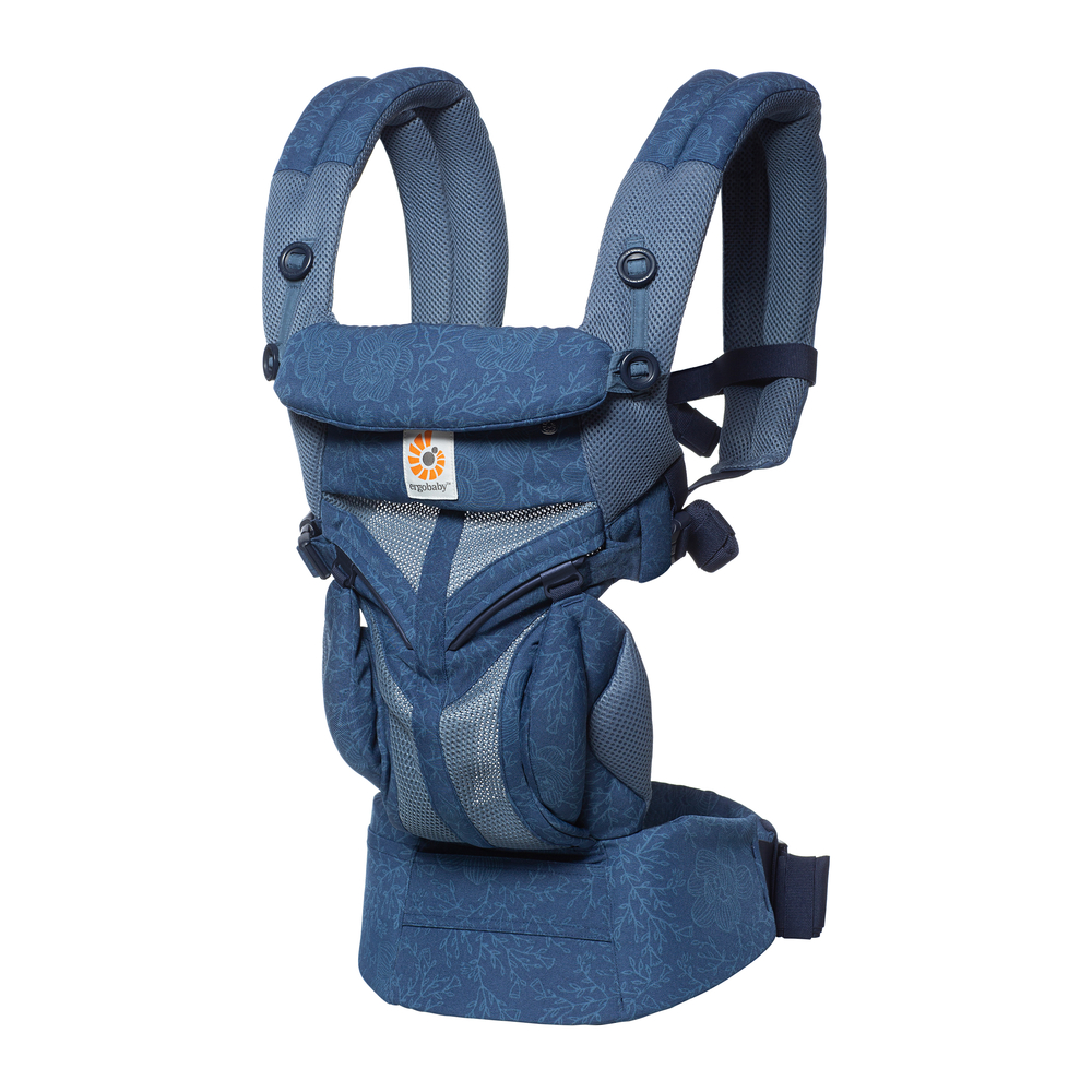 Marsupiu Ergobaby Omni 360 Cool Air Mesh Blue Blooms - imagine 2