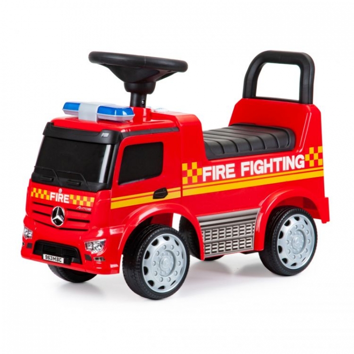 Masinuta Mercedes Pompieri Ecotoys, 1 An+, Rosu - imagine 9