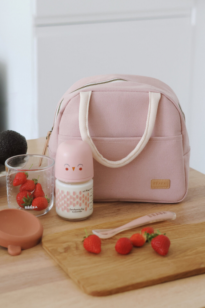 Geanta Izoterma Beaba Dusty Pink | Păstrează Temperatura - imagine 5