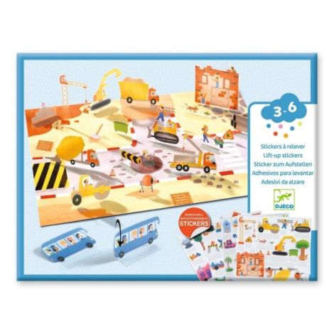 Djeco Stickere Reutilizabile 3D Masini