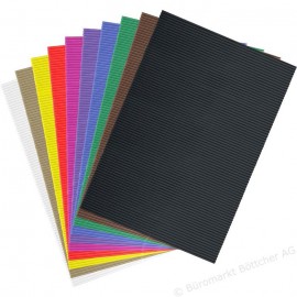 Carton Ondulat Roșu 50x70cm Folia - 10 Coli