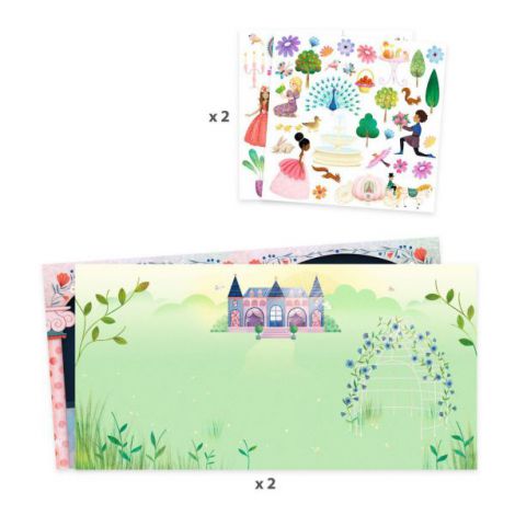Abtibilduri Djeco Reutilizabile Castel - Creativitate - imagine 3