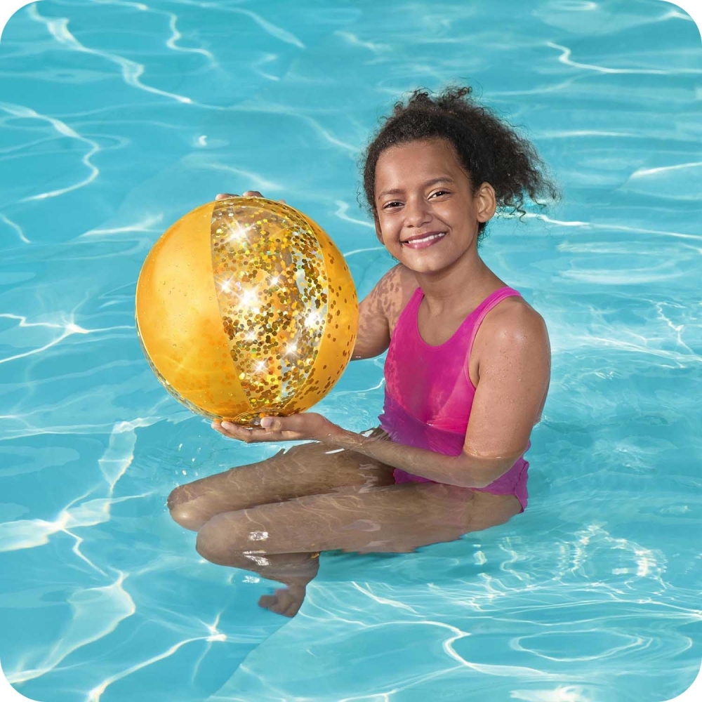 Minge Plaja Bestway 41 cm Glitter Galben - imagine 2
