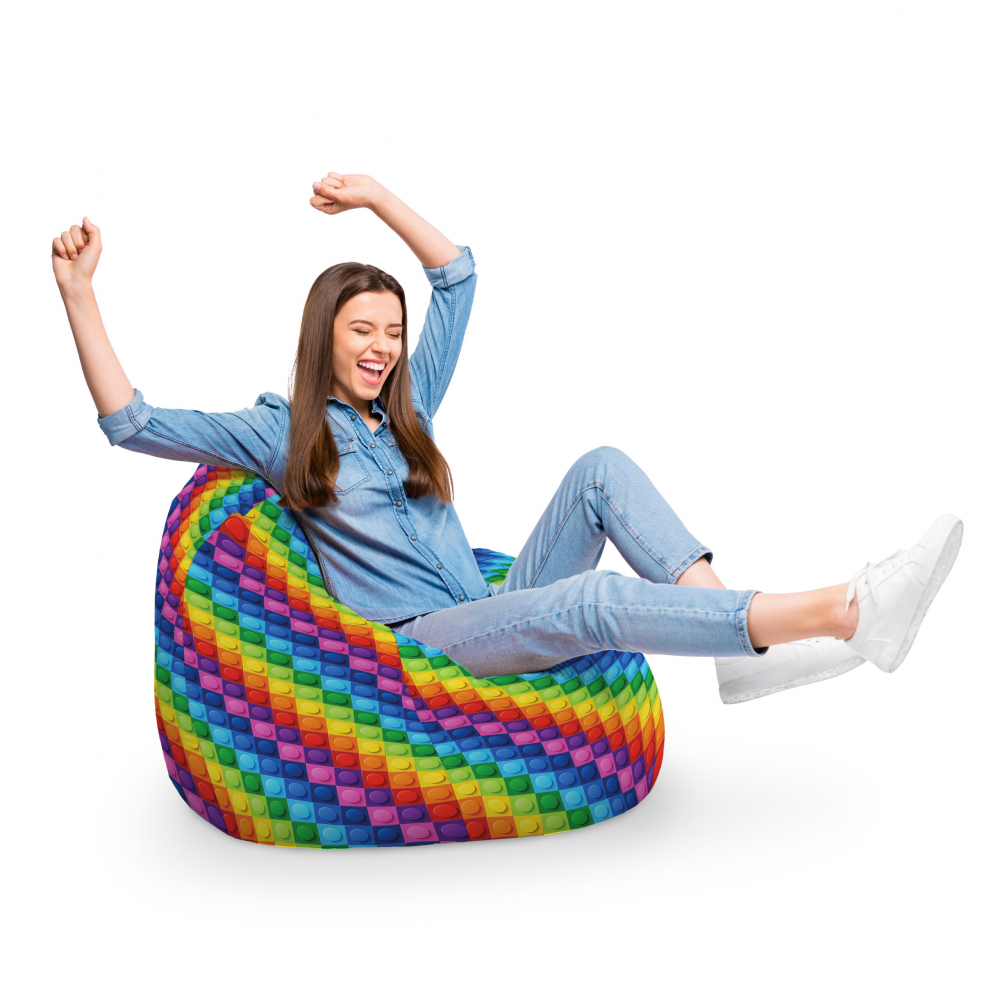 Fotoliu Puf Bean Bag XL Updeco, Multicolor