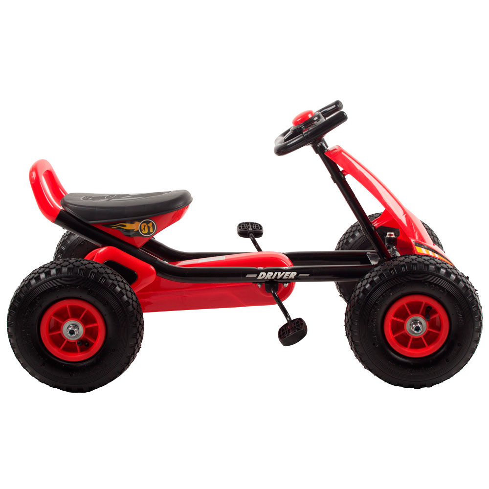 Kart Pedale Kidscare Roșu - Plimbări Sigure