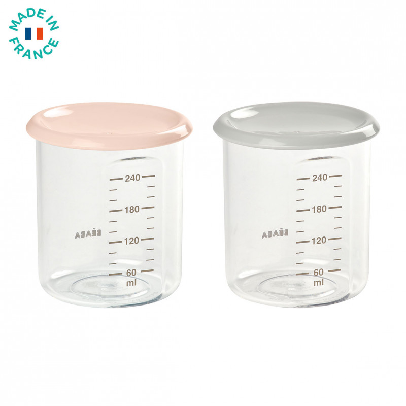 Set 2 recipiente ermetice Tritan 240 ml Beaba Roz - imagine 2