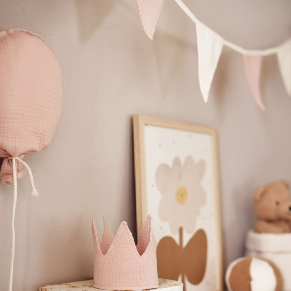Ghirlanda Little Amy Roz-Crem - Decor Handmade Copii - imagine 2