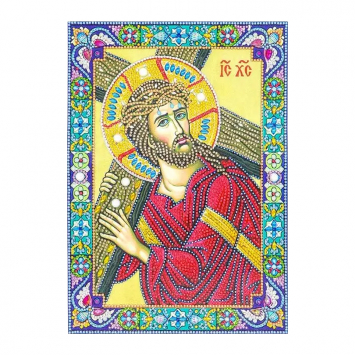 Tablou Diamante Iisus Hristos R8066, 30x40 cm