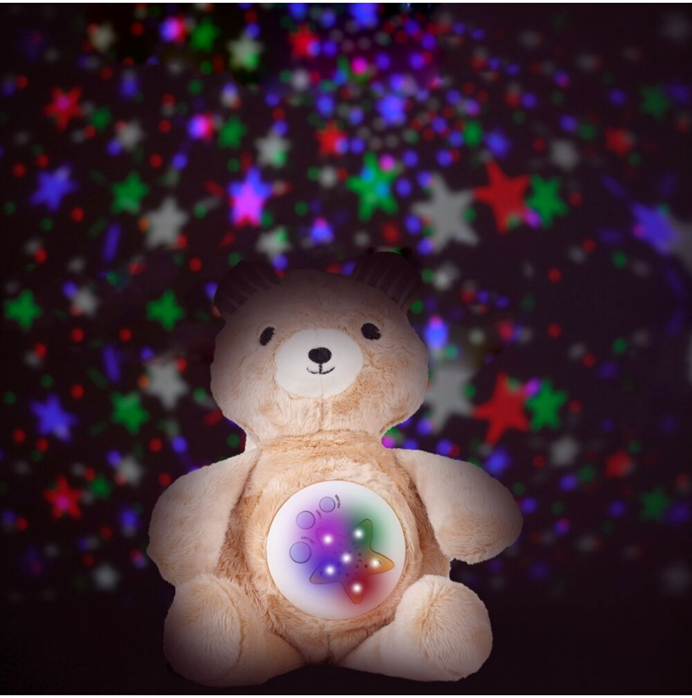Malplay Urs Teddy cu Proiector Stele Muzical - imagine 3