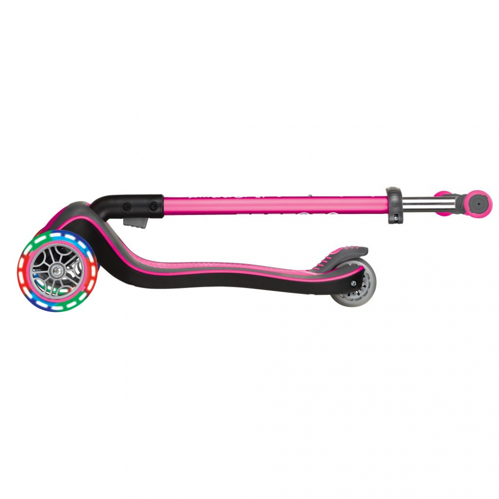 Trotineta Globber Elite Deluxe Roz, cu roti LED si ghidon reglabil - imagine 6