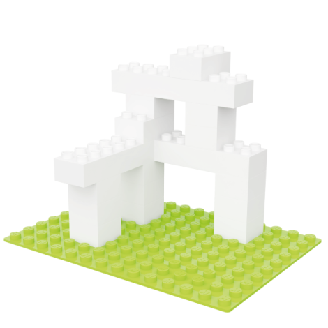 Blocuri Hubelino Albe 120 Piese Compatibile - imagine 3