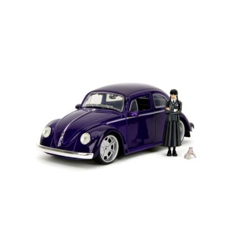Jada Wednesday VW Beetle + Figurină Metalică - imagine 2