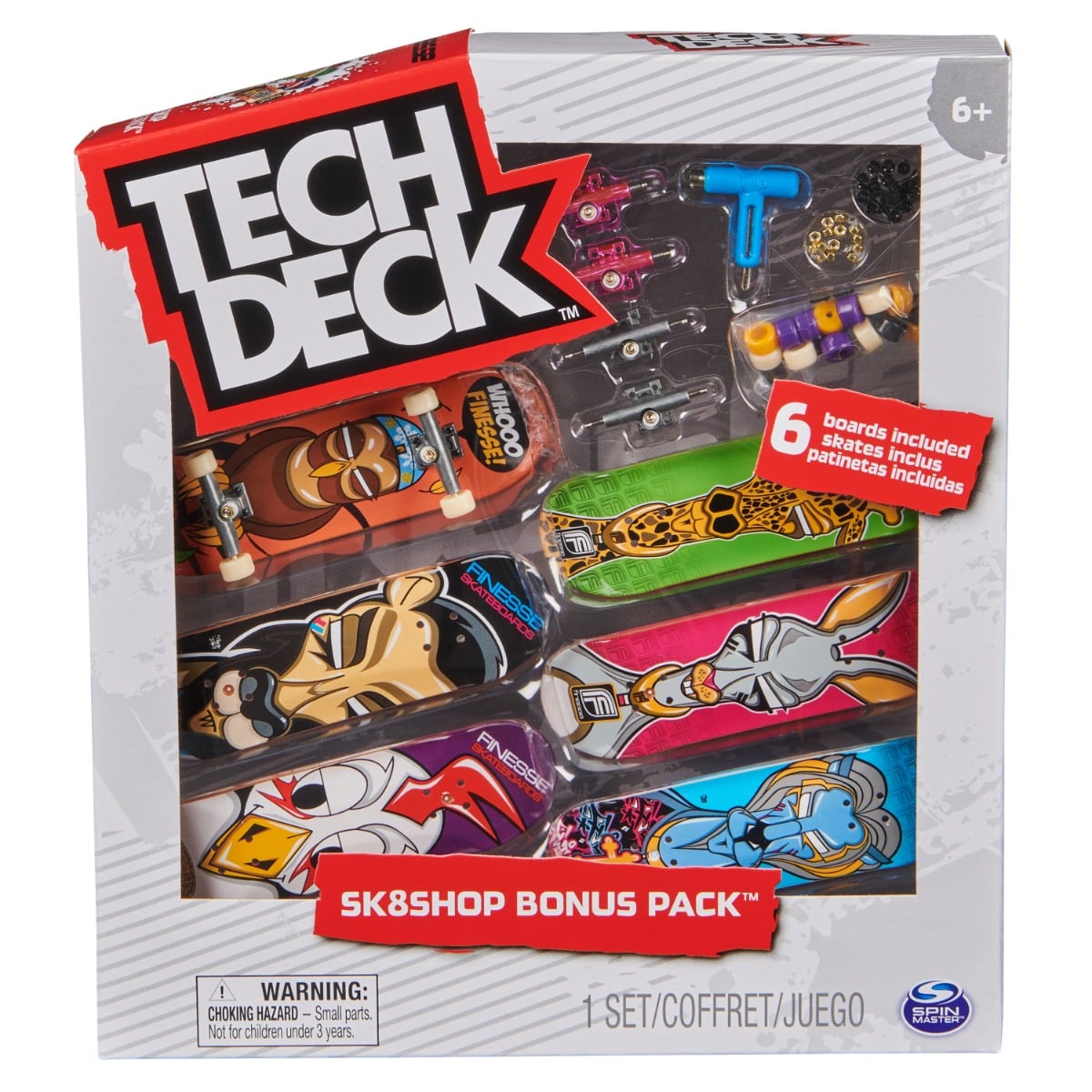Set 6 Mini Placi Skateboard Tech Deck Finesse