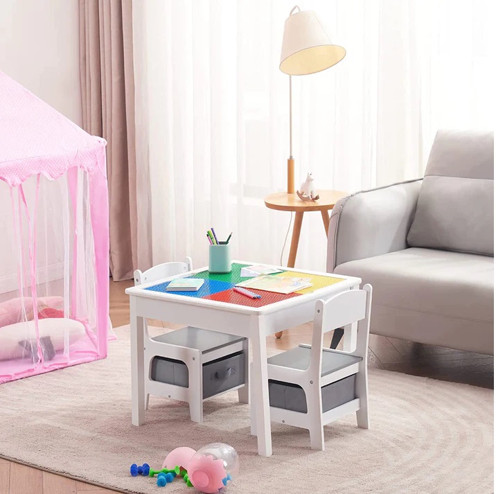 Set masă și 2 scaune LEGO Ginger Home Alb - imagine 2