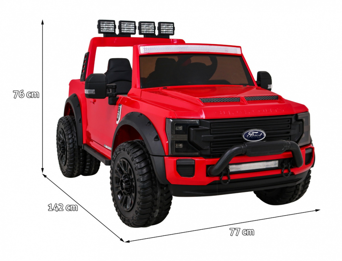 Ford Super Duty XXL 4x4 Rosu - 2 Locuri | Autokids - imagine 3