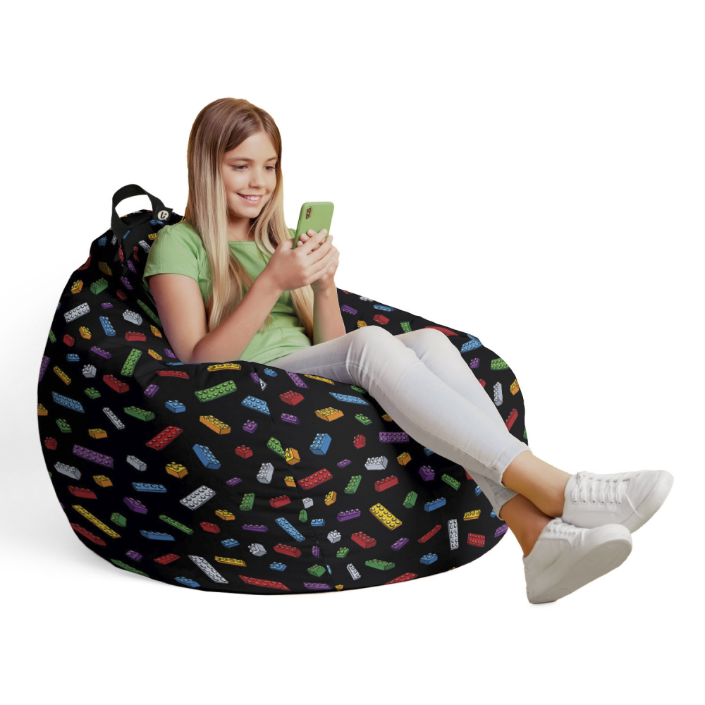 Husă Bean Bag Para L Negru Updeco | Spațiu și Stil - imagine 4