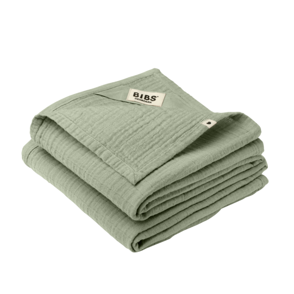 Set 2 Museline BIBS Sage 70x70 cm Bumbac Organic - imagine 4