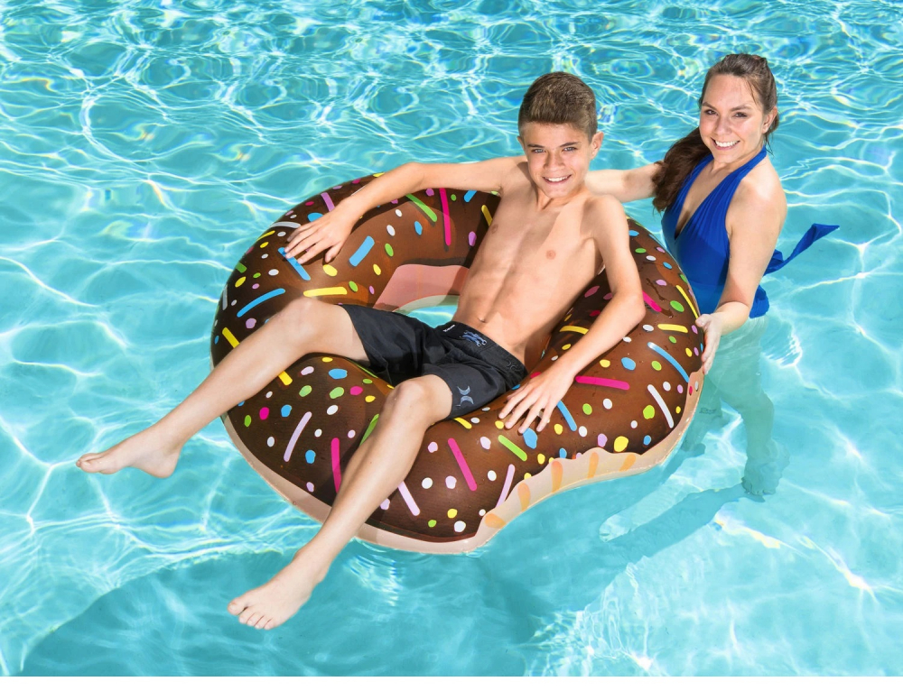 Colac gonflabil Bestway Donut Candy 107 cm, PVC rezistent - imagine 3