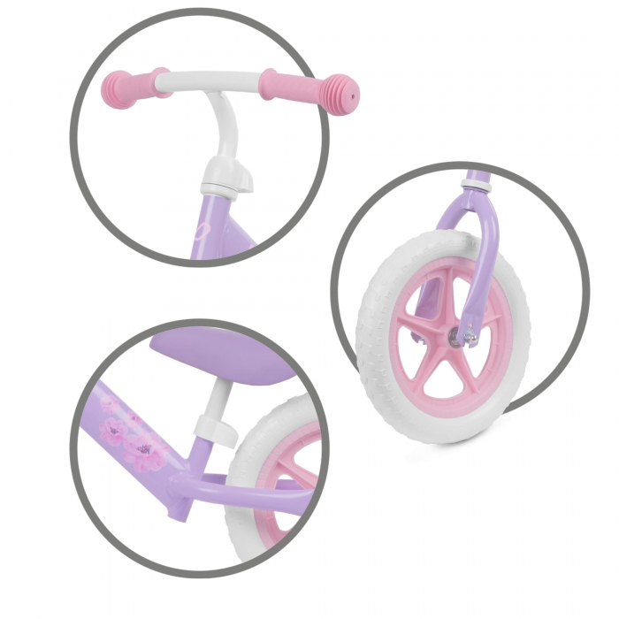 Bicicletă fără pedale Kidwell Rebel Violet, 2.64 kg - imagine 3