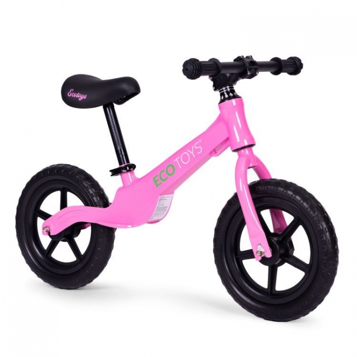 Bicicleta Ecotoys Roz Fără Pedale | Echilibru și Fun - imagine 5