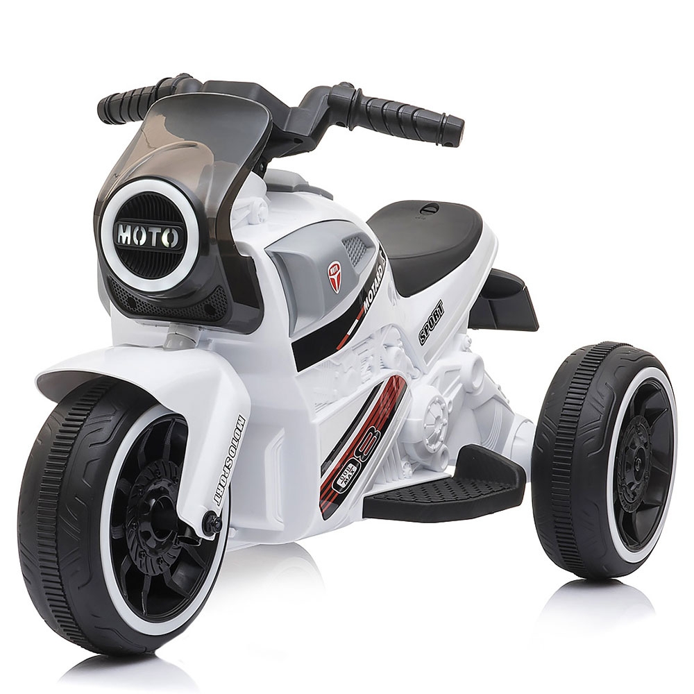 Motocicleta Chipolino Sport Max White, 6V - imagine 4