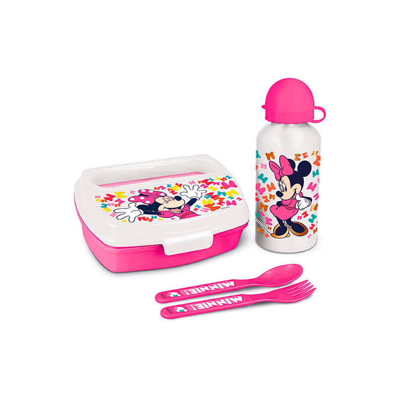 Set Minnie Mouse: Sticlă Inox + Cutie Sandwich | Safta - imagine 2